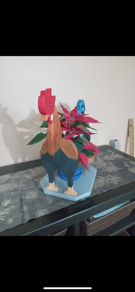Rooster Plant Pot Holder