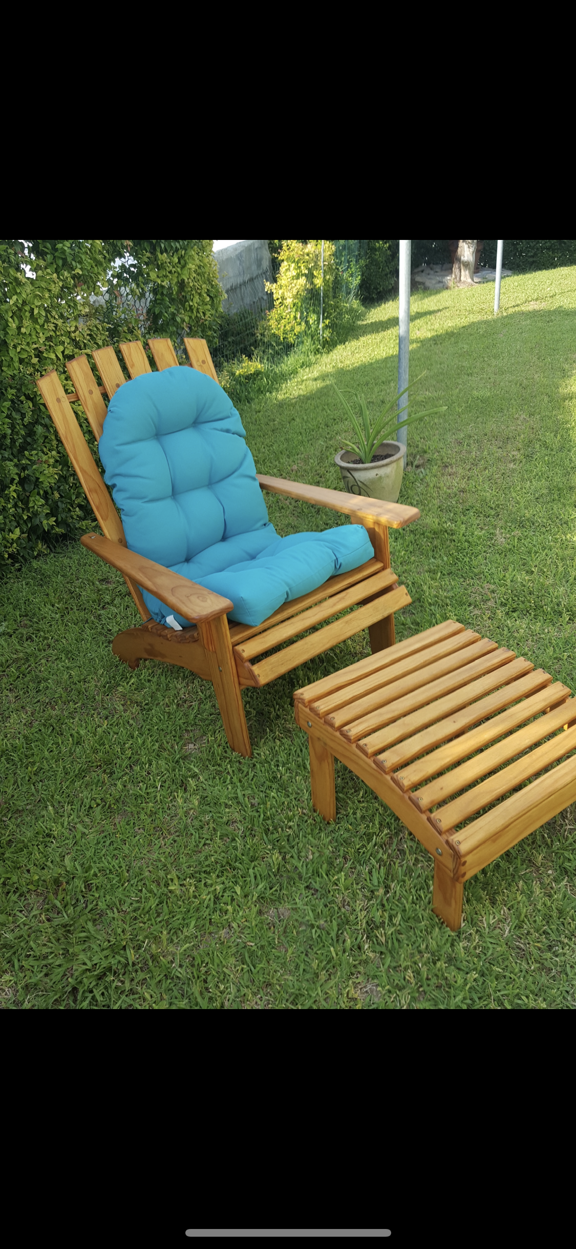 Adirondack Chair and Foot Stool