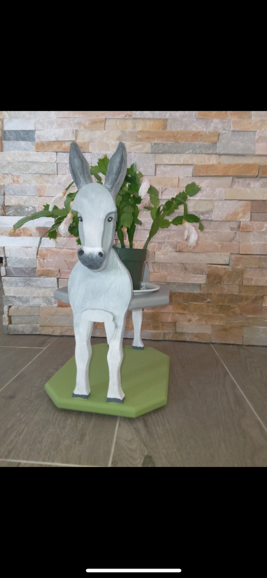 Donkey plant pot holder